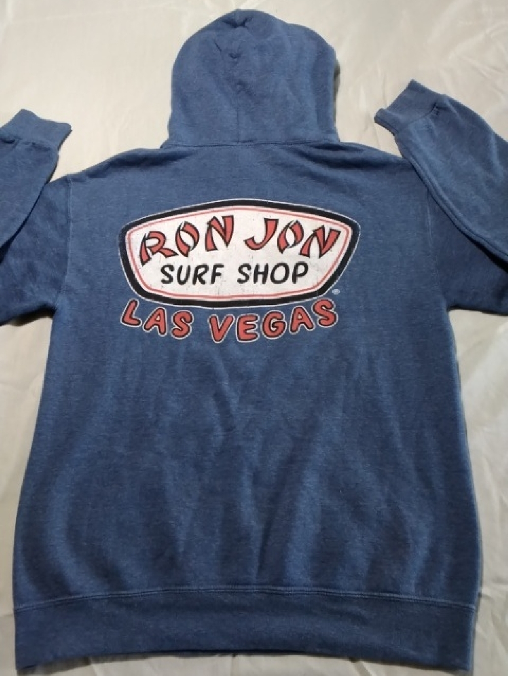 Ron Jon Surf Shop Las Vegas Blue Hoodie with Red Logo , S/M , $32